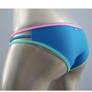 Victorias Secret Nwt Deep Turquoise The Strappy Cheeky Swim Bikini Bottom